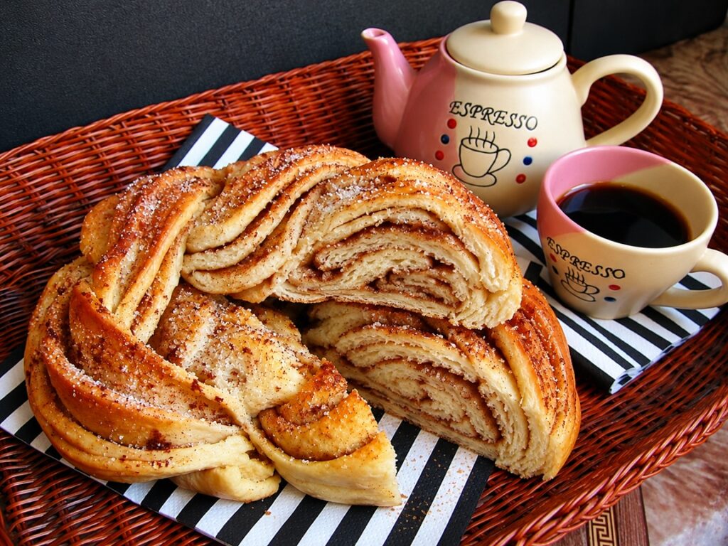 Estonian Kringel – Cozonacel cu scortisoara secționat