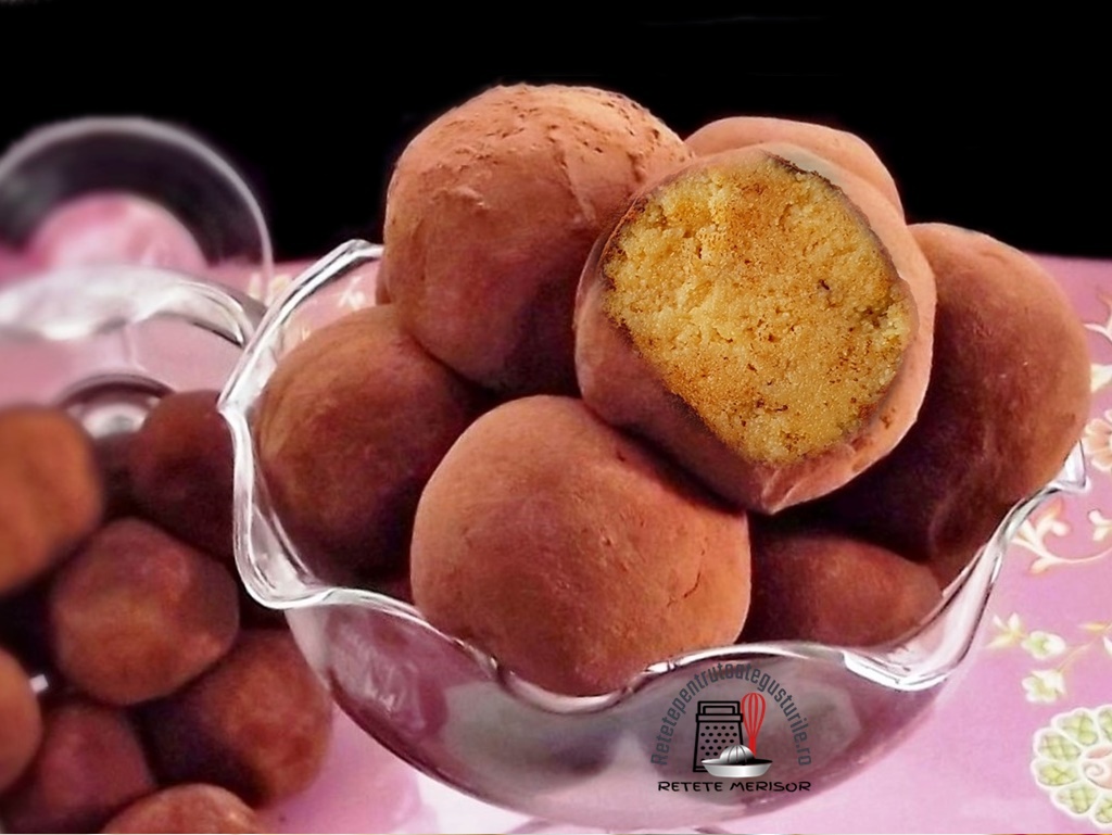 Praline Tiramisu, una secționată