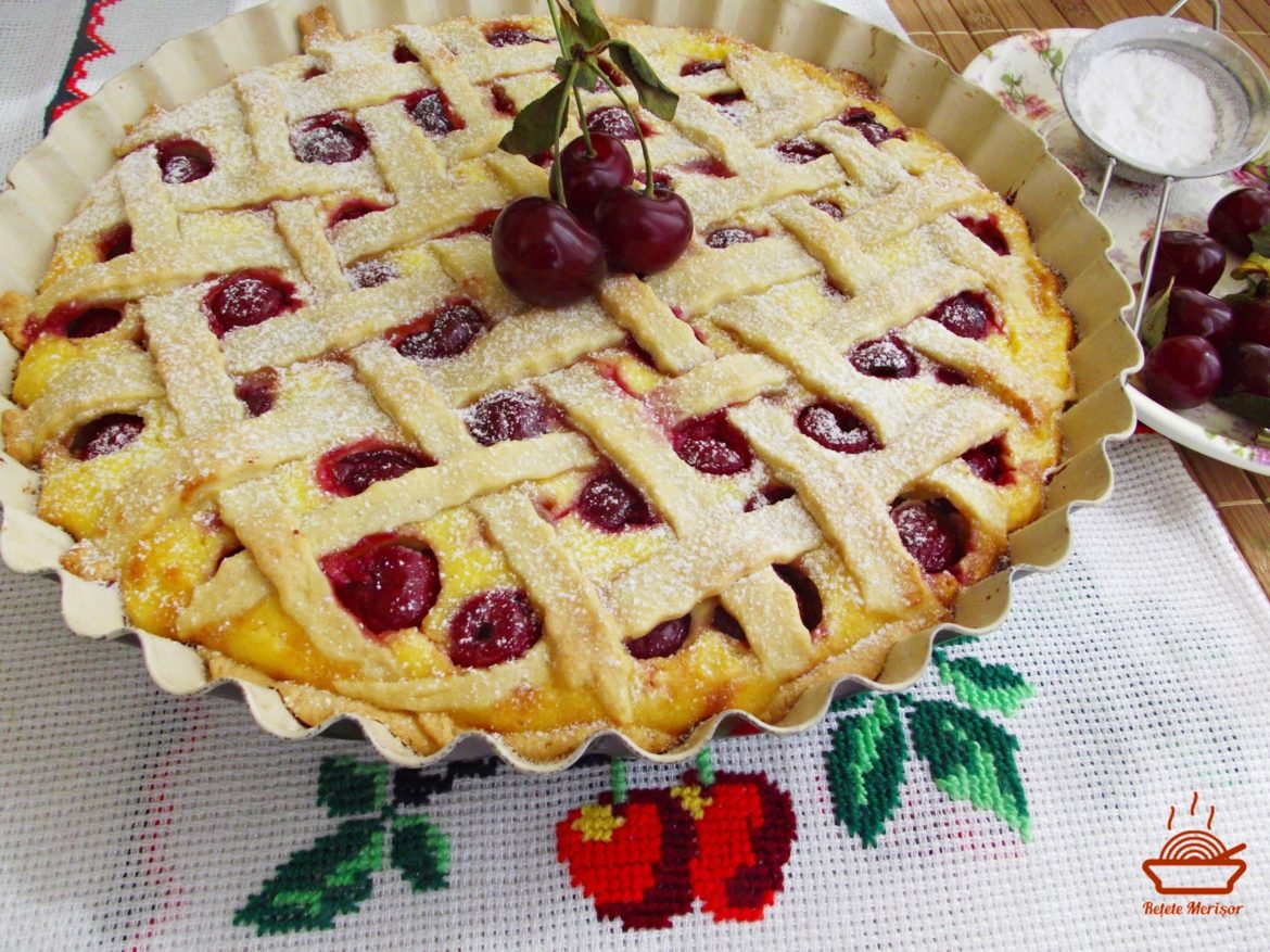 Tarta cu branza si visine