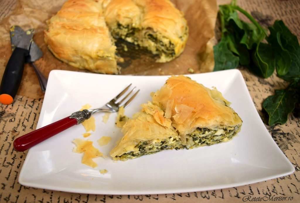 Plăcintă cu spanac și brânză feta