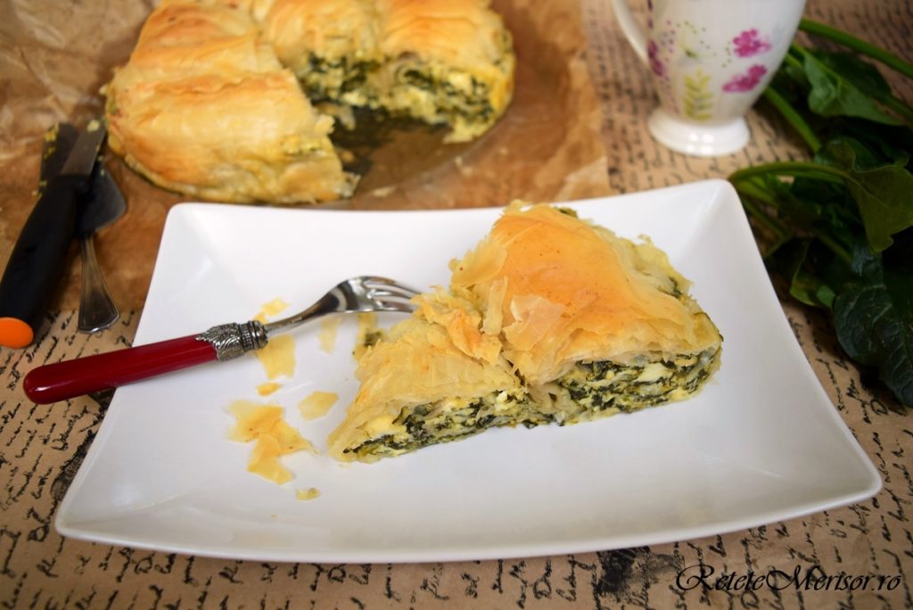 Plăcintă cu spanac și brânză feta
