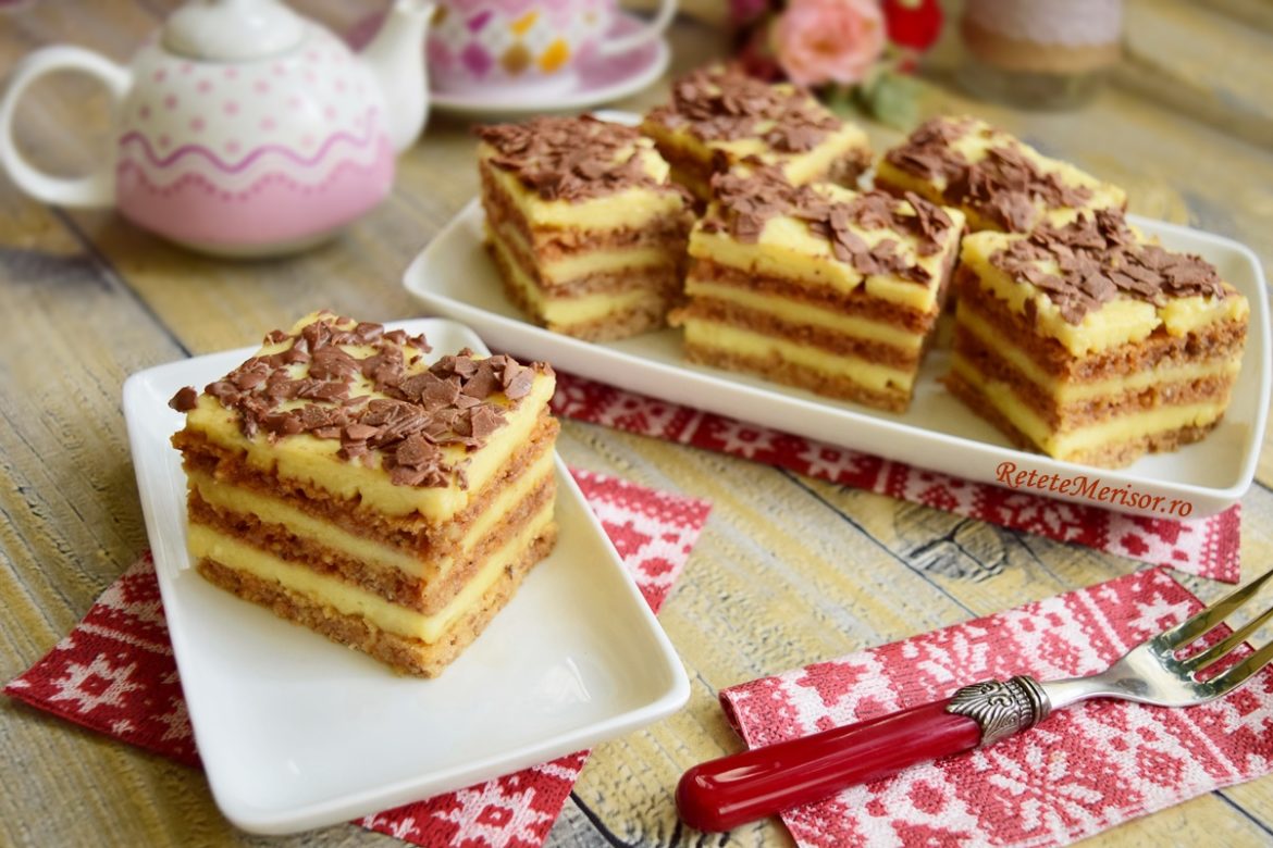 Prăjitura Deliciu cu lămâie și caramel