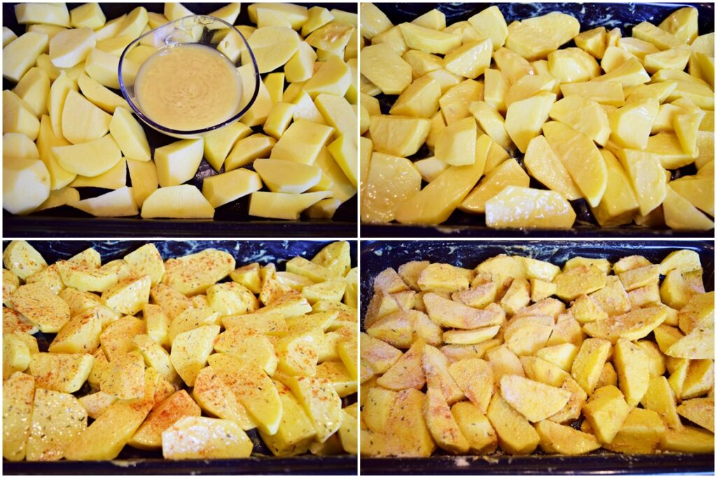 Ingrediente pentru cartofi în crustă de muștar